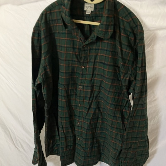 J. Crew: Green 100% Cotton Slim Fit Flannel Shirt- XXL - Picture 6 of 16